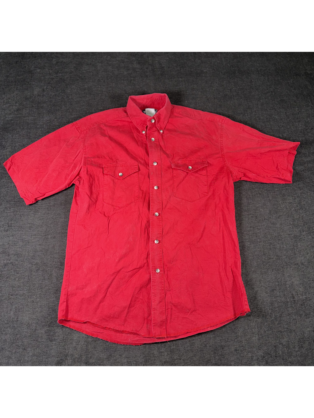 Wrangler Red Short Sleeve Button-Up Shirt